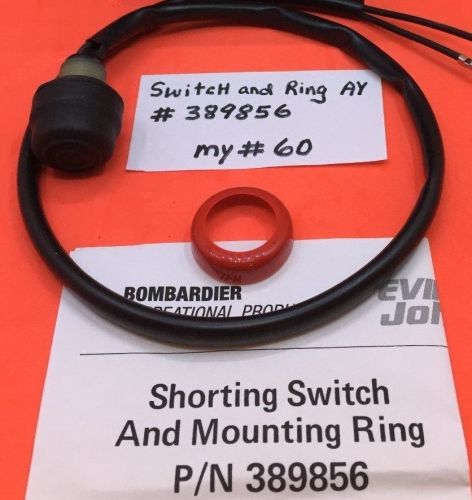 Lqqk- new = johnson/  evinrude outboard- shorting switch &amp; ring # 389856 (#60-b)
