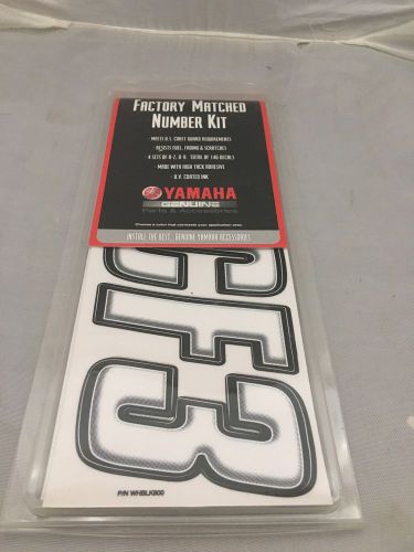 Yamaha sbt-ltblk-80-13 /white black factory matched number registration kit *new