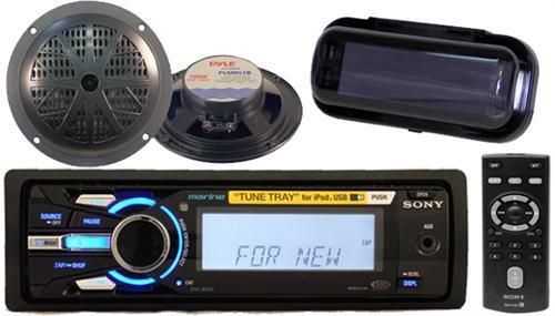 New jbl mr18.5 marine mp3 ipod am/fm radio stereo 2- speakers +remote package