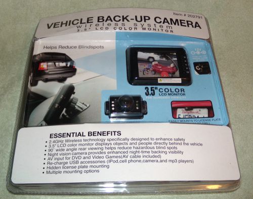New winplus vehicle back-up camera wireless 3.5 inch lcd color monitor 2.4 ghz