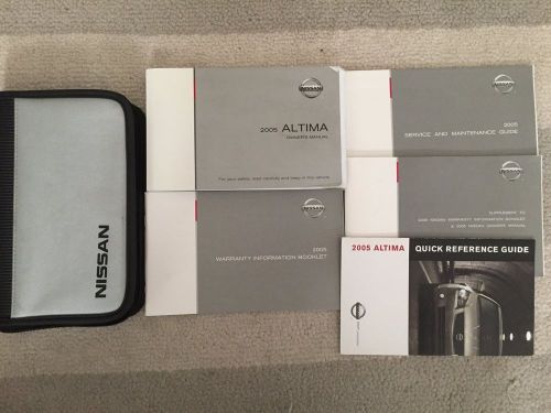 Oem 2005 05 nissan altima owner&#039;s owners manual complete book set w/case