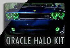 Dodge challenger 2008-2013 green headlights + foglights (smd) halos kit(oracle)