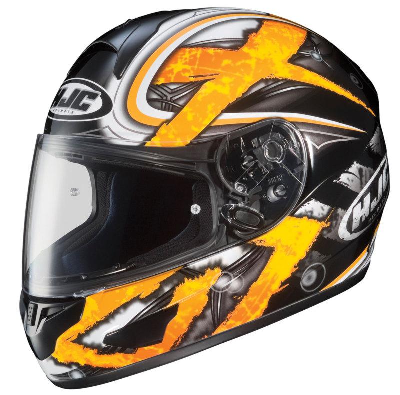 Hjc cl-16 shock motorcycle helmet black, dark silver, yellow large