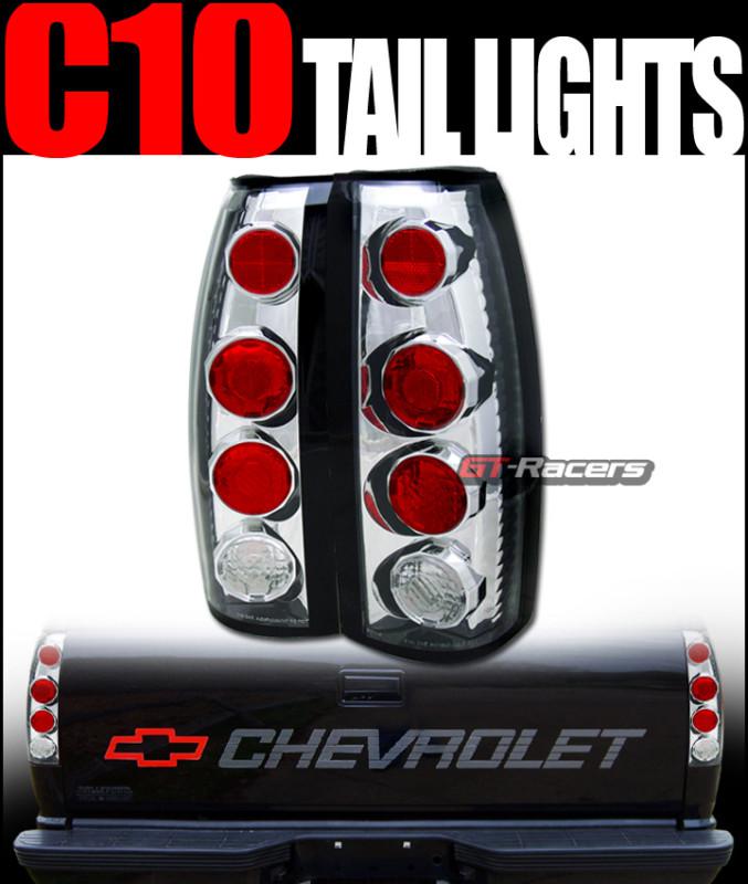 Chrome altezza tail lights brake lamps 1988-1998 chevy gmc c/k c10 truck suv yd