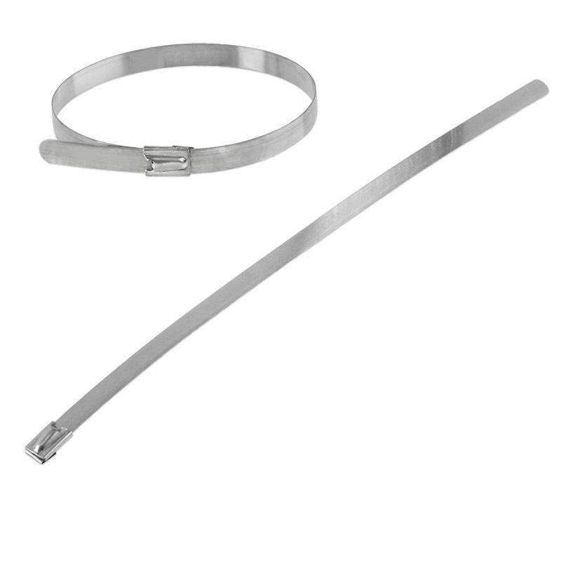 6pc 8-inch stainless steel cable ties binder wraps
