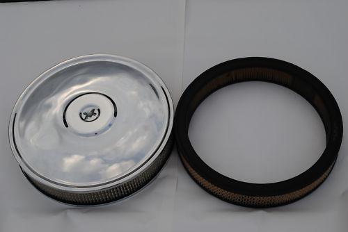 Mustang chrome air cleaner for 2 and 4 barrel 2 filters new  made in the usa