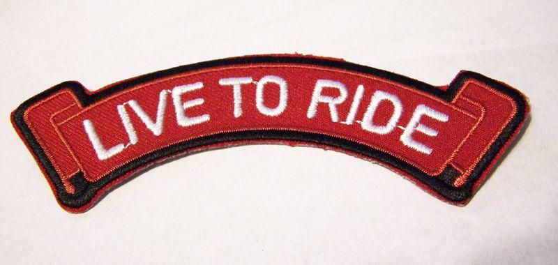 #0039 motorcycle vest patch live to ride