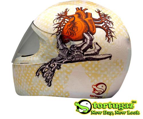 Brand new heart hand helmet cover design for full face motorcycle by tortugaz