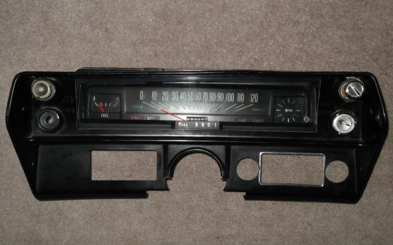 68 nova instrument cluster gauges dash bezel trim panel speedometer chevy 1968