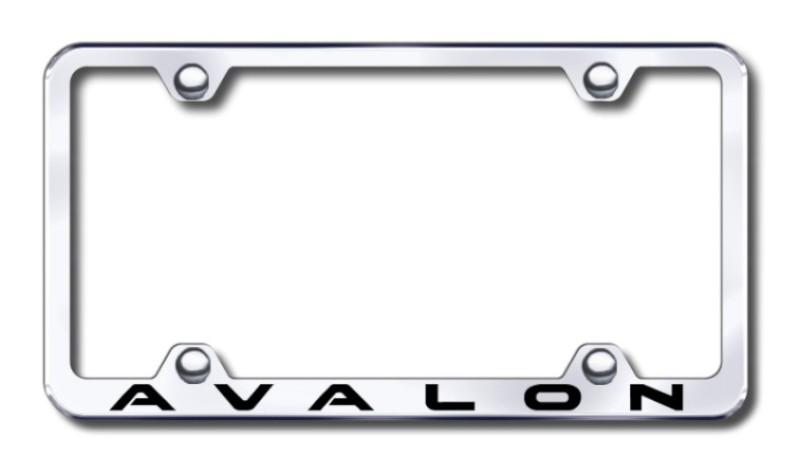 Toyota avalon wide body  engraved chrome license plate frame -metal made in usa