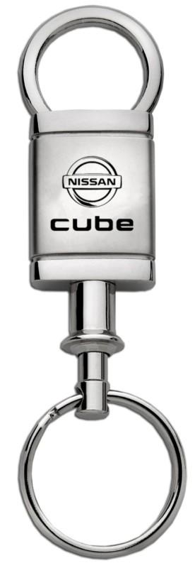 Nissan cube satin-chrome valet keychain / key fob engraved in usa genuine