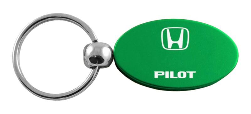 Honda pilot green oval keychain / key fob engraved in usa genuine