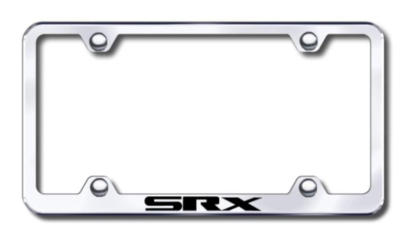 Cadillac srx wide body  engraved chrome license plate frame made in usa genuine
