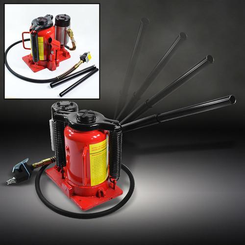 20 ton low profile air over hydraulic bottle jack repair lifter w/hose and valve