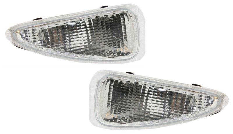 Parking light lamp lens & housing pair set (driver & passenger side, qty 2)