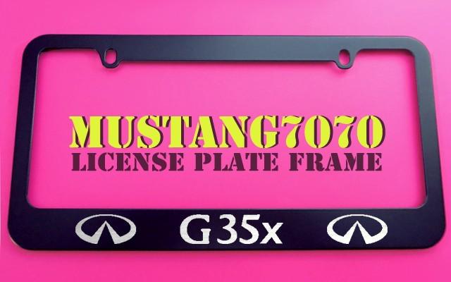 1 brand new infiniti g35x black metal license plate frame + screw caps
