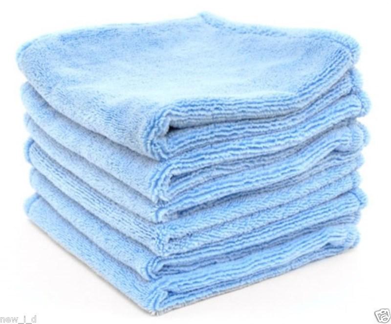  6 pk,super soft deluxe blue microfiber towels  ..detailing towels.