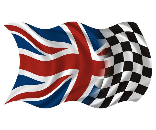 Britain union jack racing flag decal 5"x3" british uk vinyl car sticker (rh) zu1