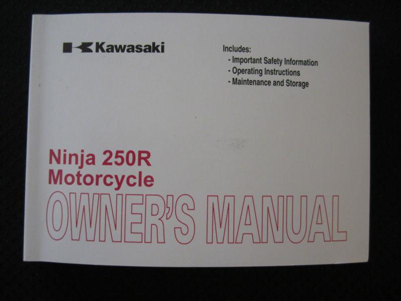 2011 kawasaki motorcycle ninja 250r owners manual ex250jb owner's ex 250 jb