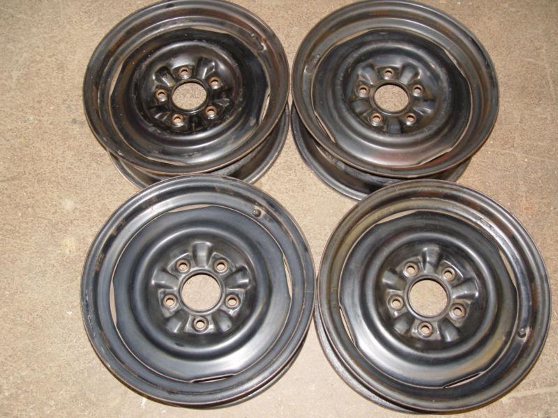 65-66 corvette original jk steel wheels 15x51/2" wide gm paint stored over 35yrs