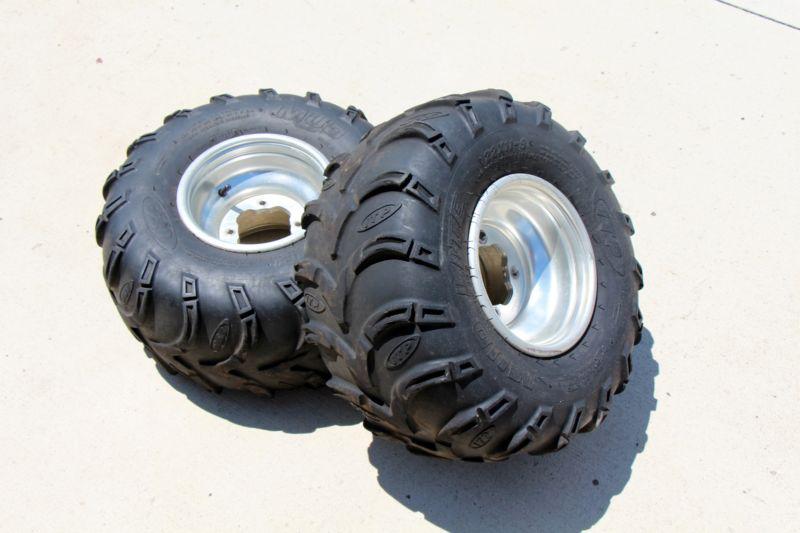 Itp mud lite rear tires wheels aluminum rims yamaha banshee yfz450 raptor b-6