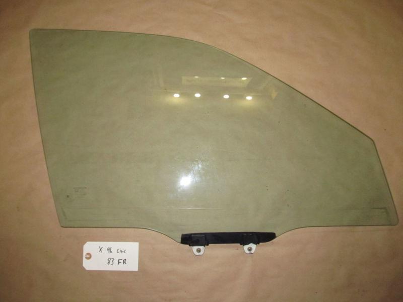 96-00 civic lx d16a x#83 window glass - front right