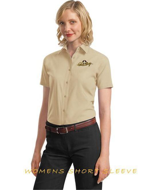 Shelby 50th anniversary women's short sleeve embroidered shirt