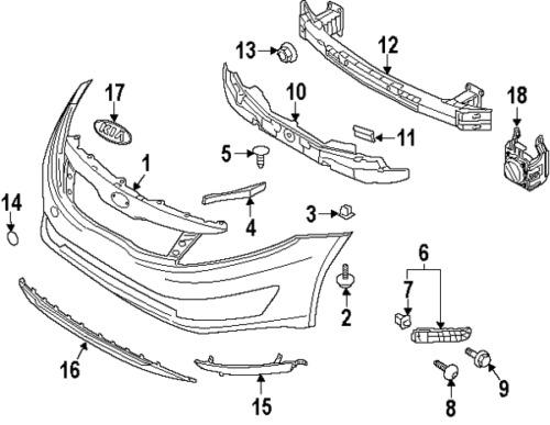 Kia 865914u000 genuine oem factory original lower deflector