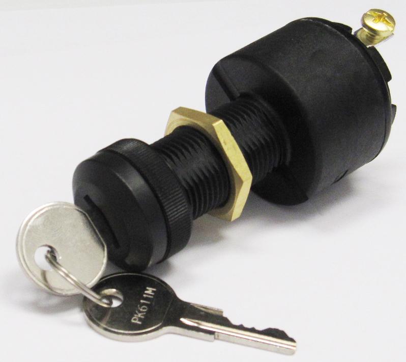 Marine/boat motor starter ignition key switch with keys
