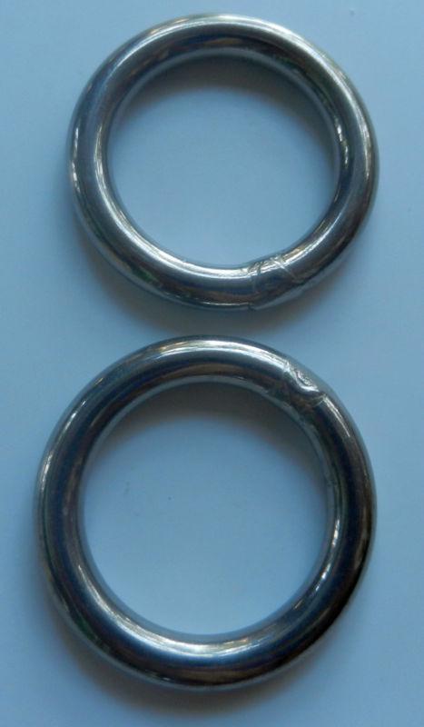 Stainless rings (2) 1.5" inside diameter by 5/16" thickness 750lb 