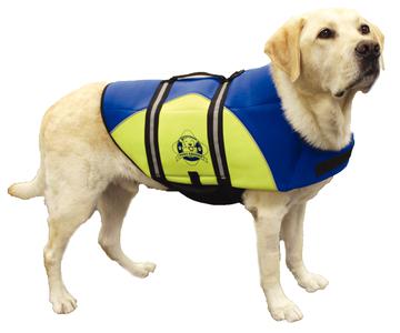 Paws aboard by1100 neoprene dog vest blu/yel xxs