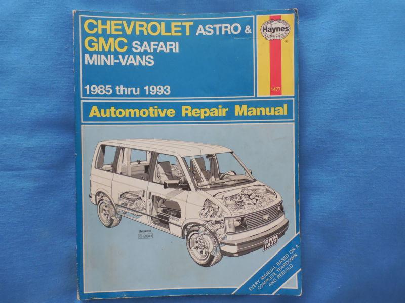 Haynes repair manual, chevrolet  astro & gmc safari, '85-'93