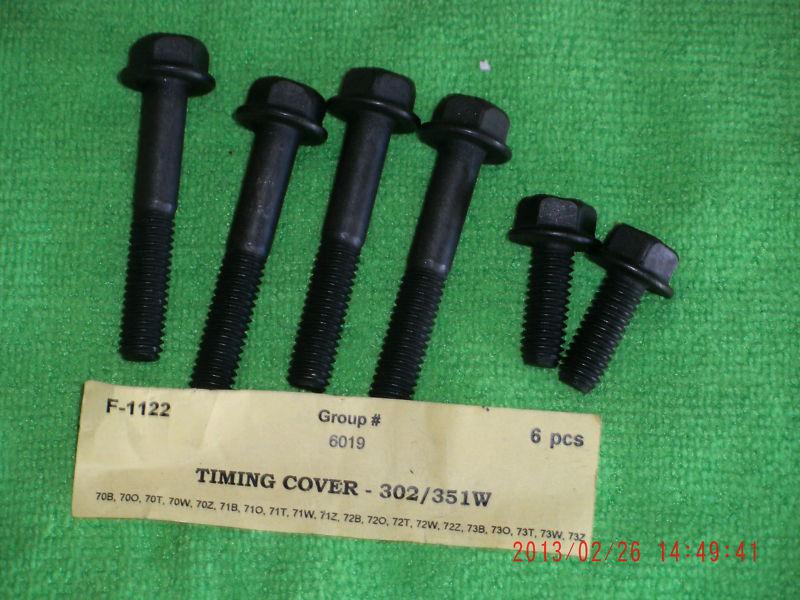 302-351w 70-73   timing cover bolts. (item#159a)
