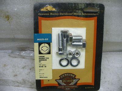 Harley chrome highway peg hardware kit, #94140-02. new unopened box 