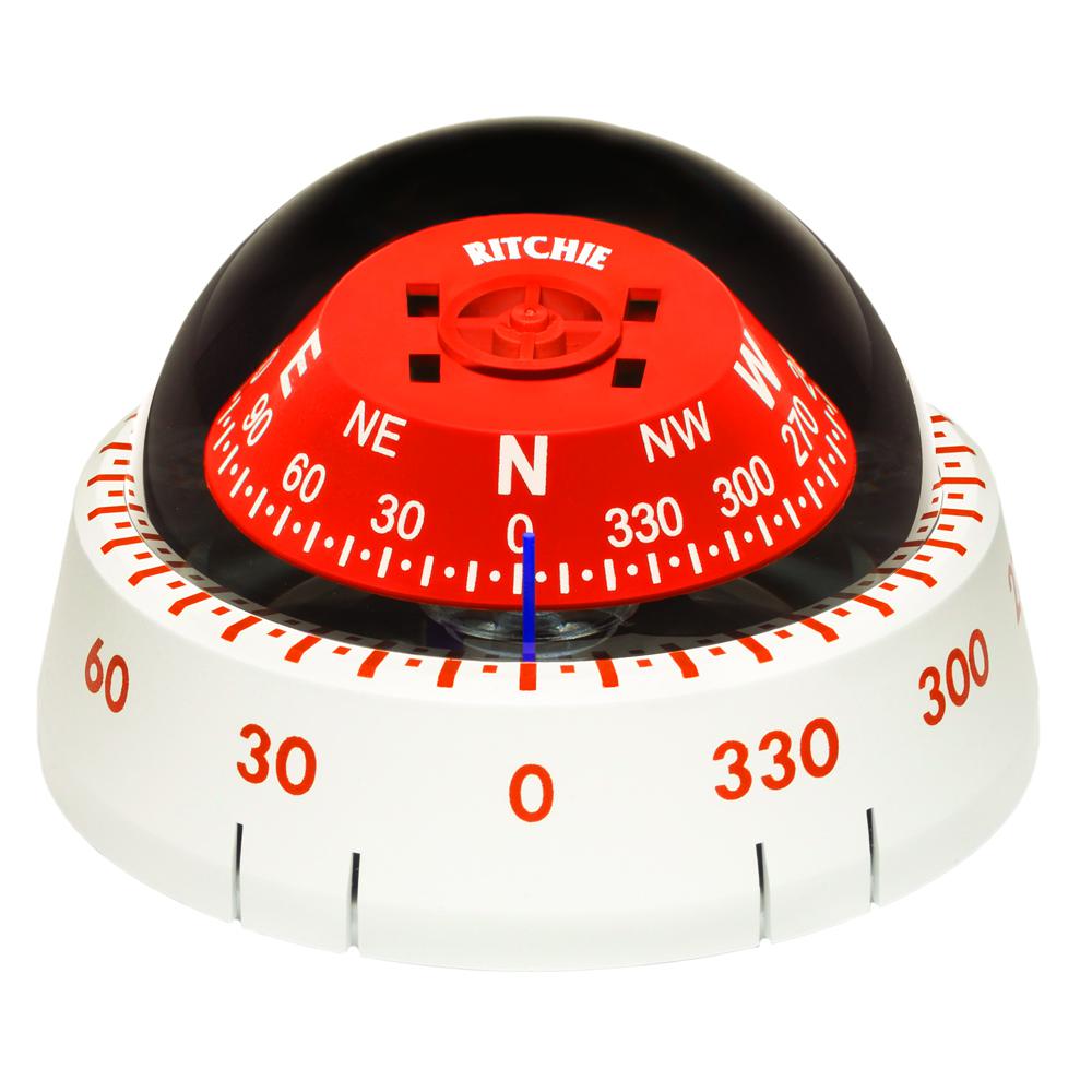 Ritchie xp-99w kayaker compass - surface mount - white xp-99w