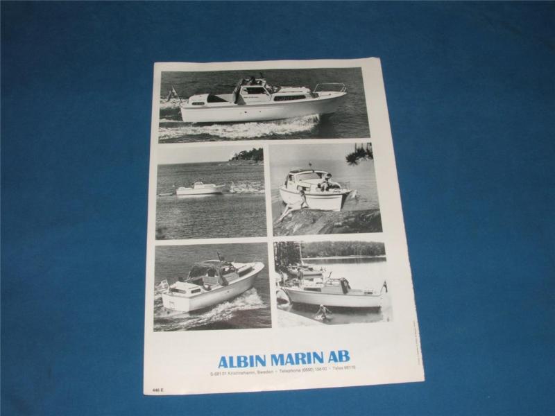 Albin marin ab sweden    boat brochure        vintage boats