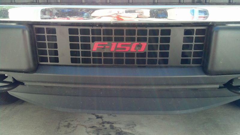 2009-2013 ford f-150 removable backing powdercoated black bumper grille 