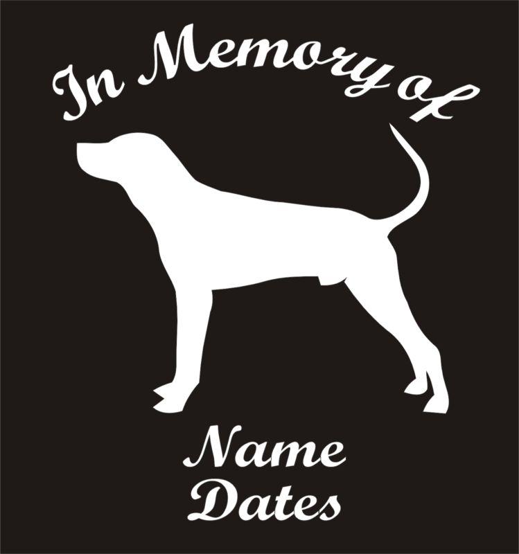 In memory of hunting dog retriever vinyl decal sticker qty 4