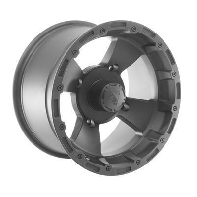 Summit racing 161 atv series matte black bruiser wheel 14"x8" 4x156mm bc