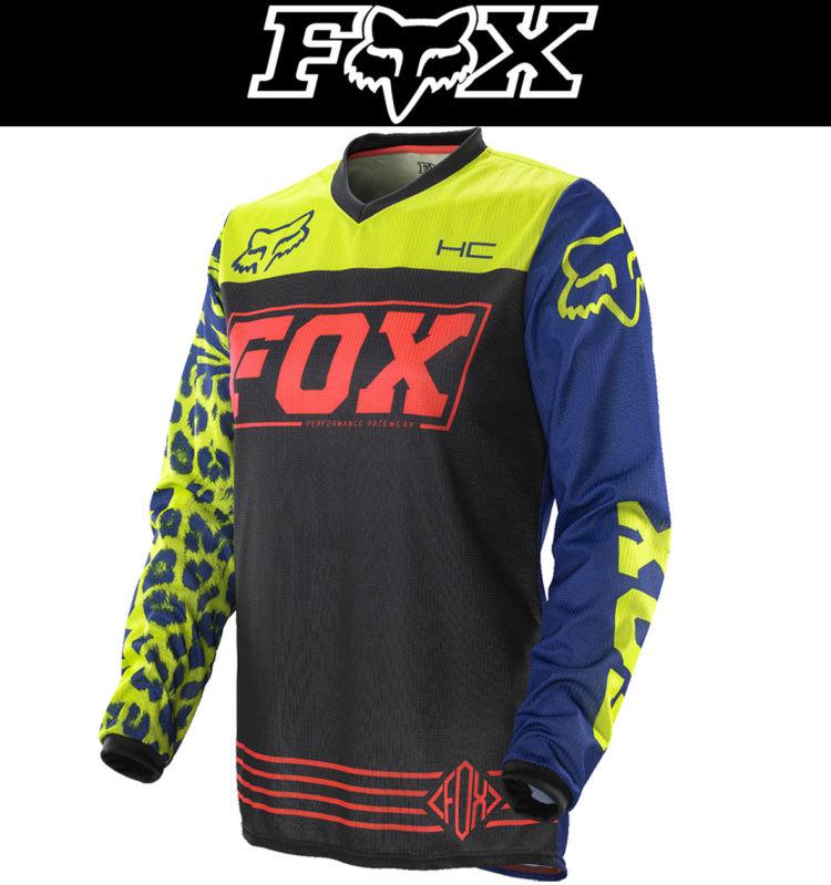 Fox racing youth hc black blue dirt bike jersey motocross mx atv 2014