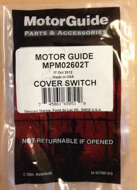 2009 motorguide trolling motor switch cover - mpm02602t