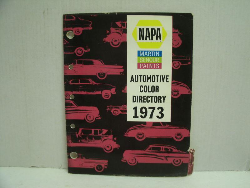 1973 napa martin senour automotive color directory