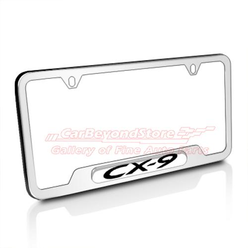 Mazda cx-9 polished stainless steel license plate frame, official product + gift