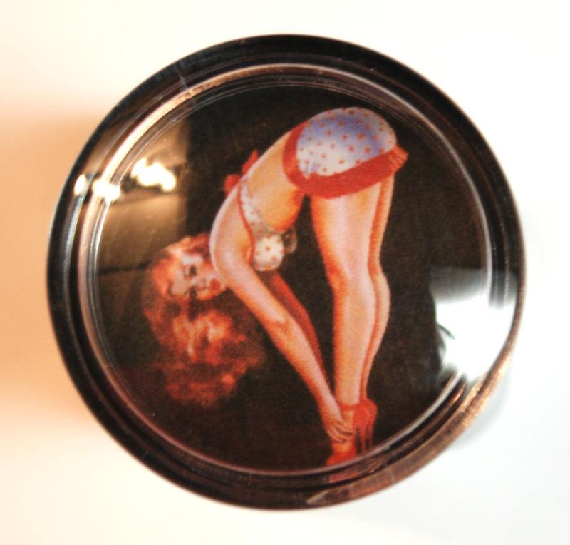 Redhead pinup girl steering wheel spinner knob brody suicide 