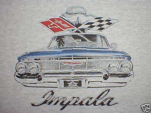 Chevy impala t-shirt ~ 1961~classic 61 chevrolet-nwt-
