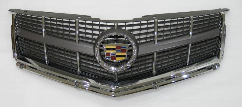 10-12 cadillac srx oem front upper grill grille  - chrome accent with emblem