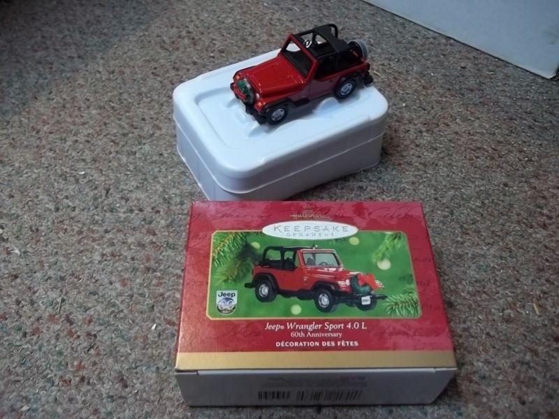 2001 jeep wrangler 60th ann hallmark christmas ornament new in box from 2001 nos