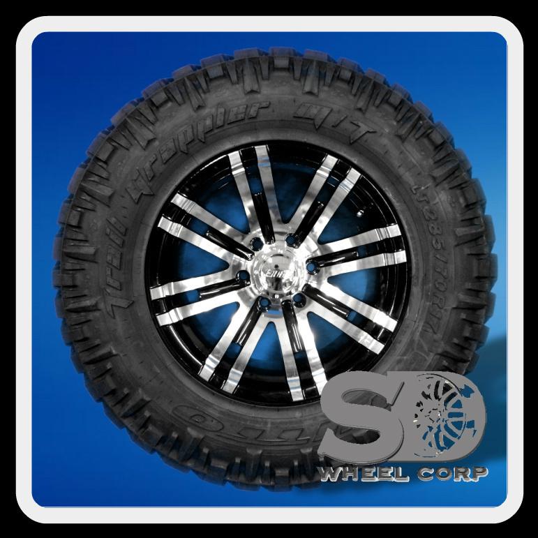 17" american eagle 1972 machined with 285/70/17 nitto trail grappler tires