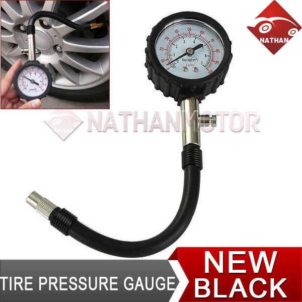 Auto motorcycle  truck bike tyre tire pressure 0-100 psi air gauge black hot