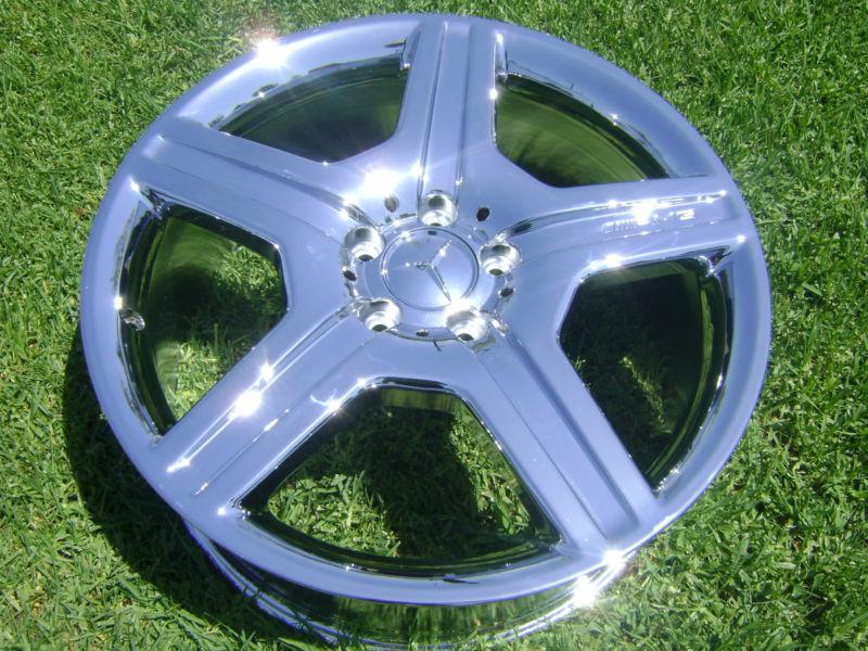 19" (1) brand new mercedes s550/s600 oem chrome wheel